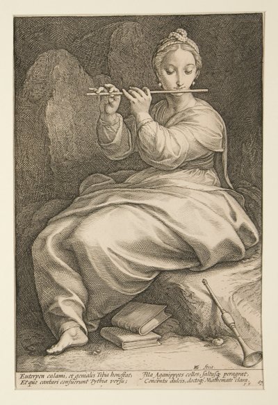 The Nine Muses: Euterpe, #6 i en serie om 9 av Hendrick Goltzius