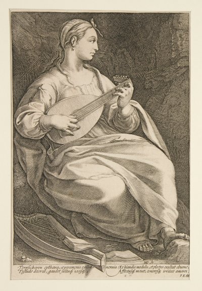 The Nine Muses: Terpsichore, #5 i en serie om 9 av Hendrick Goltzius