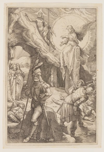 Uppståndelsen, från Passionen av Hendrick Goltzius