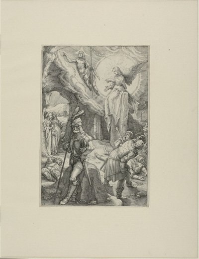 Uppståndelsen, plåt tolv från The Passion of Christ av Hendrick Goltzius