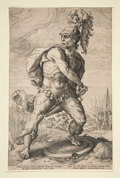 De romerska hjältarna: Titus Manlius Torquatus av Hendrick Goltzius