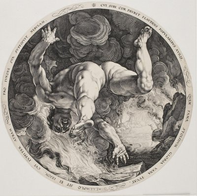 De fyra Disgracers - Ixion av Hendrick Goltzius
