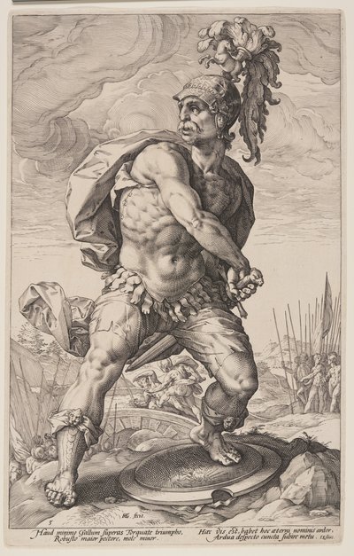 Titus Manlius Torquatus, från De romerska hjältarna av Hendrick Goltzius