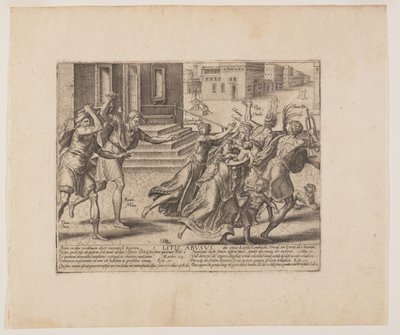 Var och en sin egen, från Litis Abusus (Lagens missbruk) av Hendrick Goltzius