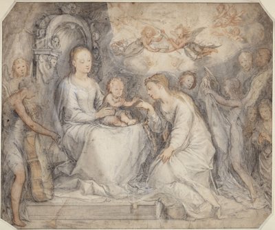 Den heliga Katarinas bröllop av Hendrick Goltzius