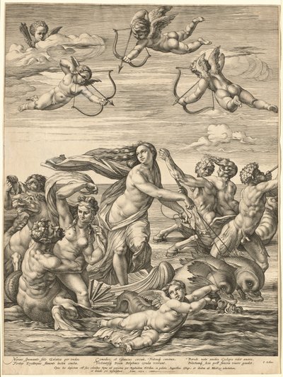 Galateas triumf av Hendrick Goltzius after Raphael