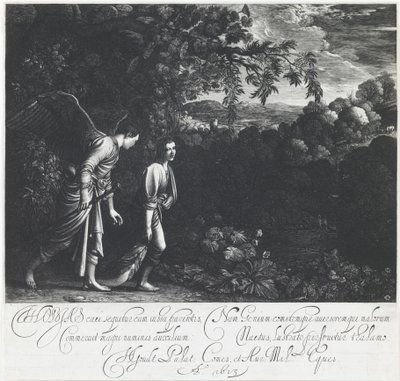 Tobias med ängeln av Hendrick Goudt