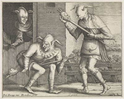 Tre dårar Crazy (serietitel) av Hendrick Hondius (I)
