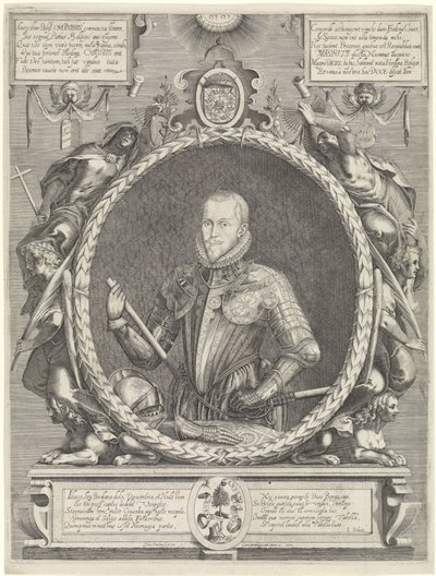 Porträtt av Maurits, Prins av Orange av Hendrick Hondius (I)