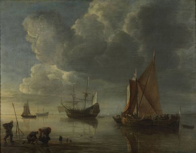 Ett lugnt hav, 1655-1657 av Hendrick Jacobsz. Dubbels
