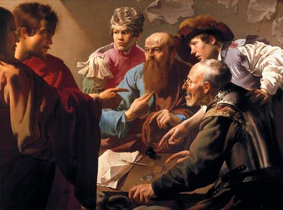 Call of Saint Matthew (död 61) (The Call Of Saint Matthew). Representerad vid Kapernaums tullkontor (Kapernaum, Kefar Nahum, i Israel), utses han av Jesus och följer honom, blir en av hans apostlar och skriver ett evangelium. Målare av Hendrick Jansz Terbrugghen