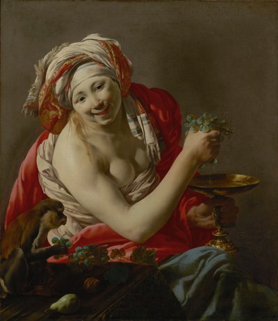 Bacchante akiwa na Apeswed av Hendrick ter Brugghen