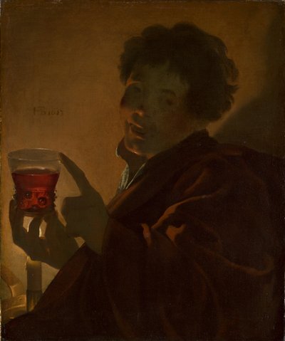 Pojke med ett vinglas av Hendrick ter Brugghen
