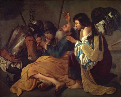 Sankt Peters befrielse av Hendrick Terbrugghen follower of