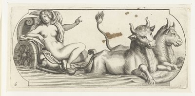 Europa på en vagn Nouveau Livre des Dieux et Deeßes De la Marine Bouckje of Sea Gods and Goddesses (serietitel) av Hendrick de Keyser (I)