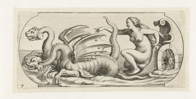 Gudinna på en vagn Nouveau Livre des Dieux et Deeßes De la Marine Bouckje of Sea Gods and Goddesses (serietitel) av Hendrick de Keyser (I)