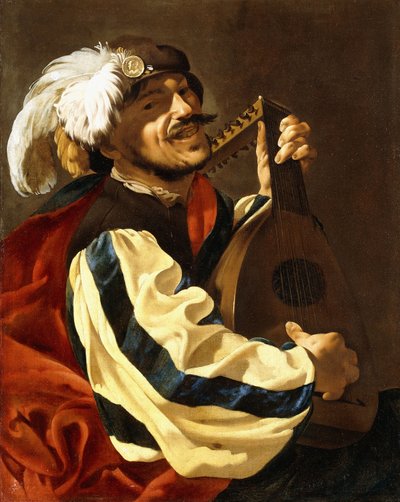 En lutspelare av Hendrick ter Brugghen