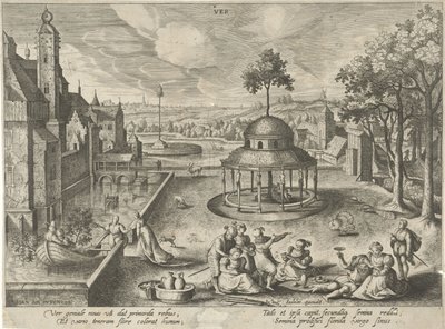 Vår Ver (titel på objekt) The Four Seasons (serietitel) av Hendrick van Schoel
