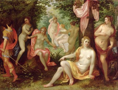 Diana and Acteon, 1608 (oil on copper) av Hendrick van and Brueghel Balen