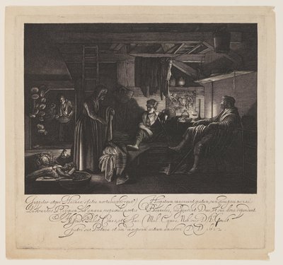 Jupiter och Merkurius i Philemons och Baucis hus av Hendrick von Goudt