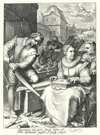 Middag (gravyr) av Hendrik (after) Goltzius
