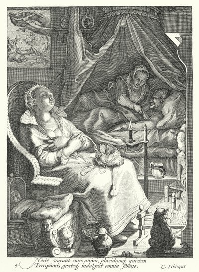 Natt (gravyr) av Hendrik (after) Goltzius