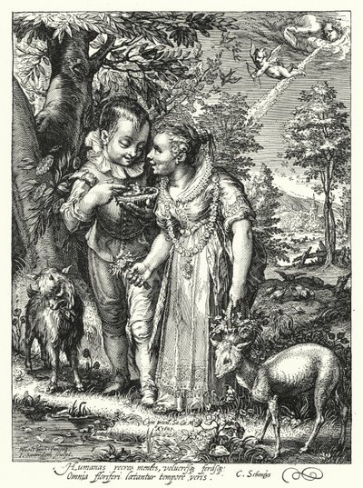 Fjäder (gravyr) av Hendrik (after) Goltzius