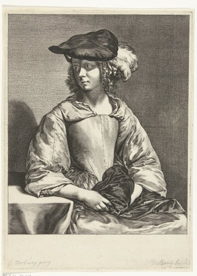 Ung kvinna med basker av Hendrik Bary