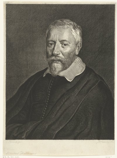 Porträtt av Albertus Huttenus av Hendrik Bary
