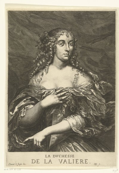 Porträtt av Louise Françoise de La Baume Le Blanc de la Vallière av Hendrik Bary