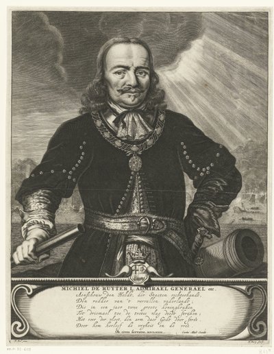 Porträtt av Michiel Adriaansz. de Ruyter av Hendrik Bary