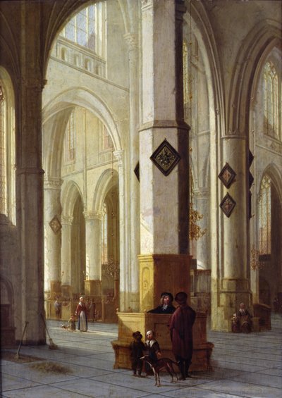 Interiör av kyrkan St. Bavo, Haarlem, c.1611-12 av Hendrik Cornelisz. van Vliet