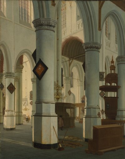 Interiör av Gamla kyrkan, Delft, 1660. av Hendrik Cornelisz. van Vliet