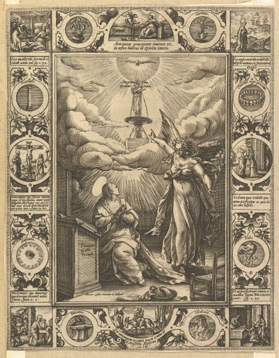 Ave Maria, från Allegoriska scener om Kristi liv, från kristna och profana allegorier. av Hendrik Goltzius