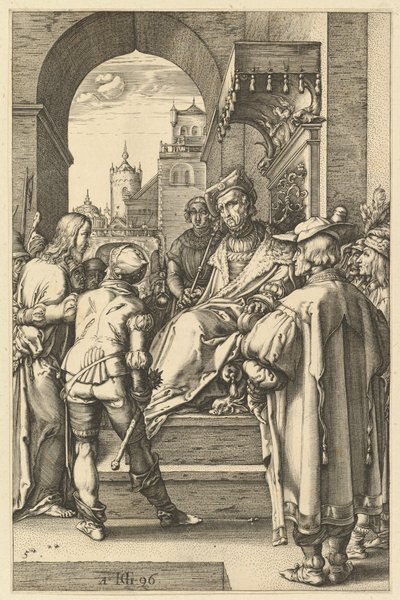 Kristus före Pilatus, från The Passion of Christ, 1596. av Hendrik Goltzius