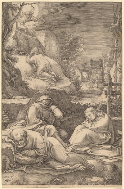Kristus på Oljeberget av Hendrik Goltzius