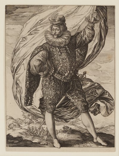 Flaggbäraren Gerrit Pieters Ruicharer av Hendrik Goltzius