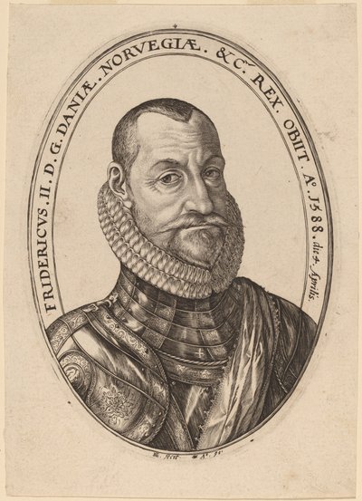 Fredrik II, kung av Danmark och Norge av Hendrik Goltzius