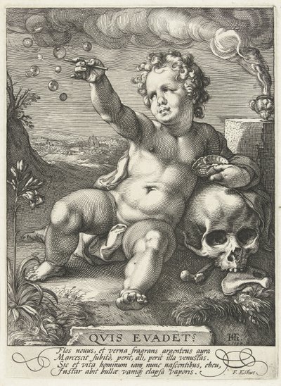 Homo Bulla, 1594 av Hendrik Goltzius