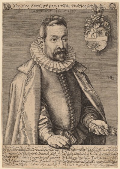 Jan Nicquet av Hendrik Goltzius