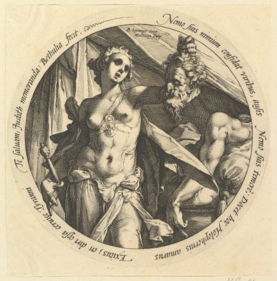 Judith med huvudet av Holofernes, ca. 1585. av Hendrik Goltzius