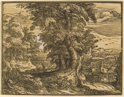 Landskap med ett herdepar av Hendrik Goltzius