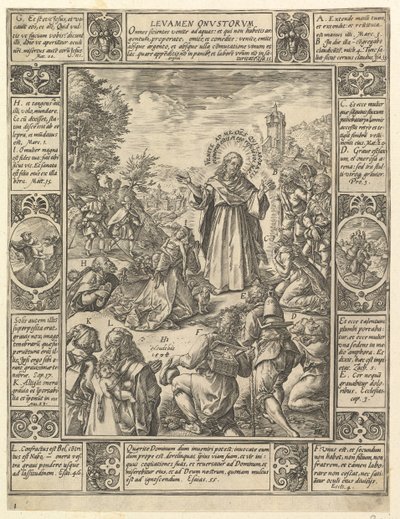 Levamen Onostrorum, från Allegories of the Christian Faith, from Christian and Profane All..., 1604. av Hendrik Goltzius