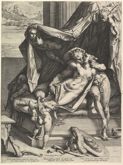 Mars och Venus, 1588. av Hendrik Goltzius