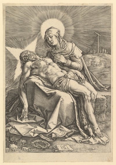 Pietà, 1596. av Hendrik Goltzius