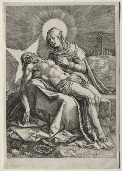 Pieta, 1596. av Hendrik Goltzius