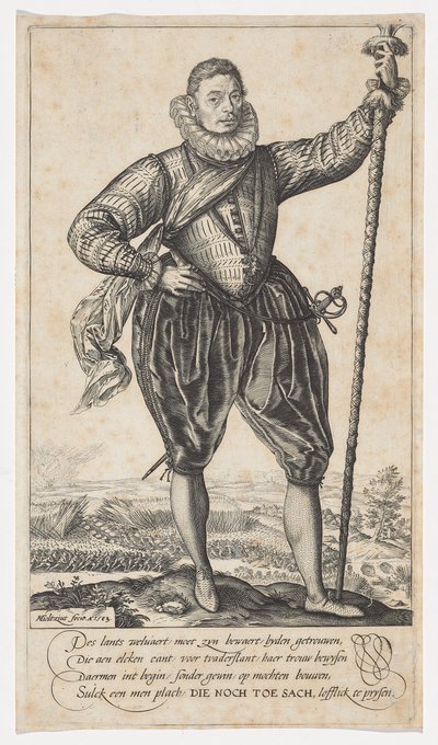Gäddbärare, vänd åt höger, 1583 av Hendrik Goltzius