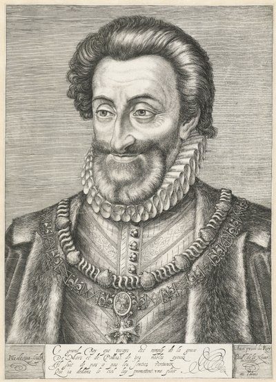 Porträtt av kung Henrik IV av Frankrike, ca 1600 av Hendrik Goltzius