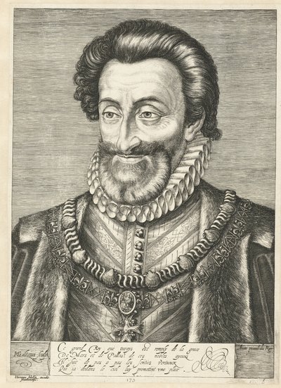 Porträtt av kung Henrik IV av Frankrike, ca. 1600 av Hendrik Goltzius