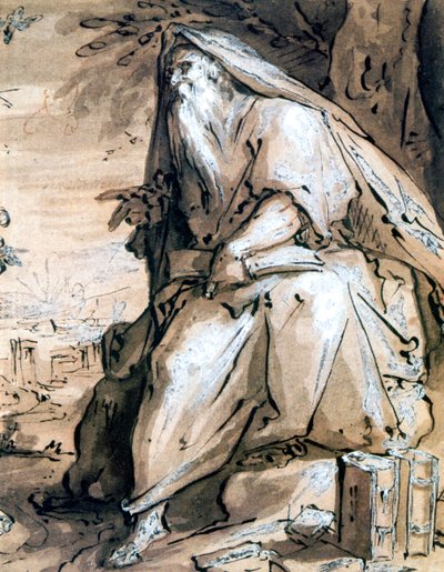 Profeten, c1600 av Hendrik Goltzius